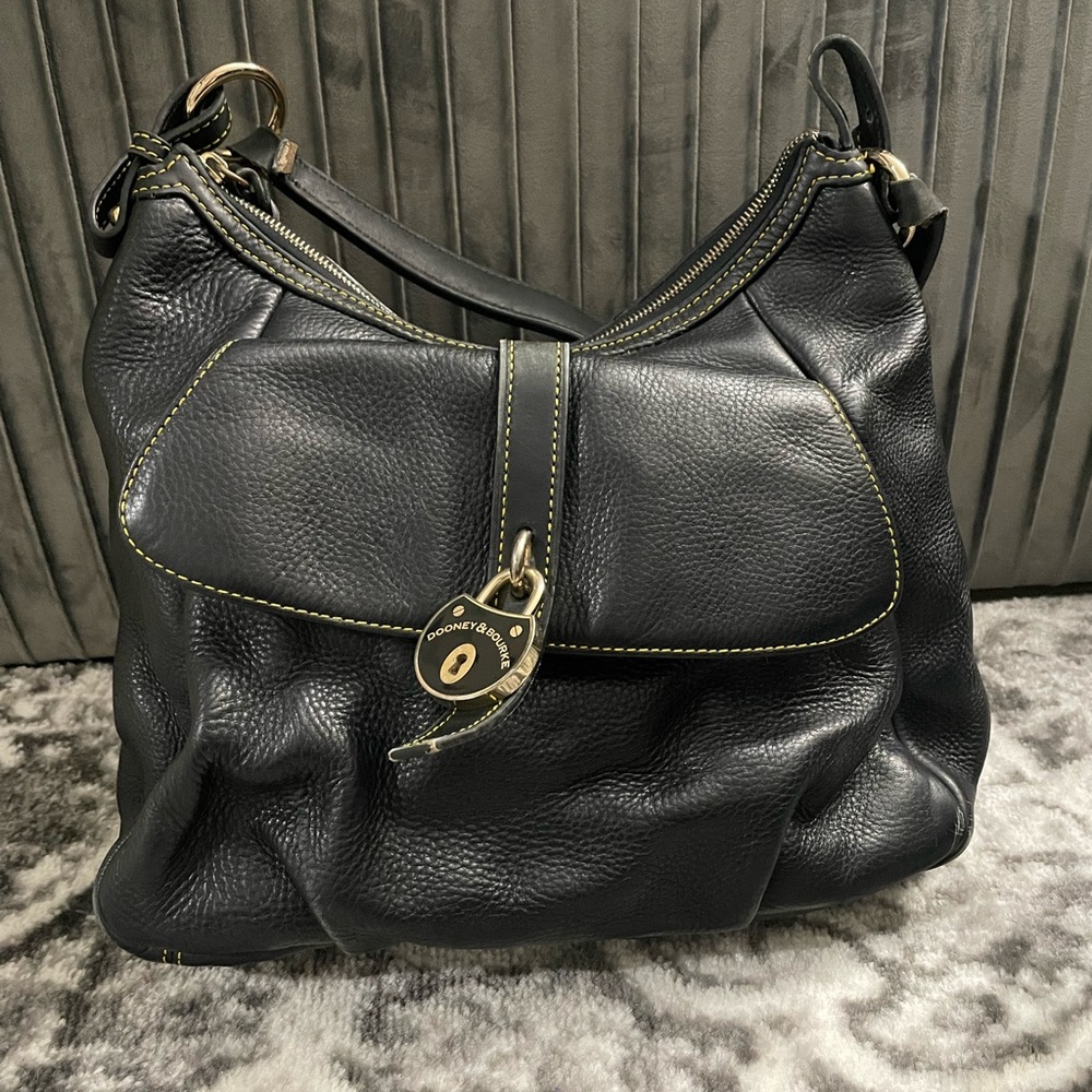 Dooney and Bourke black leather bag